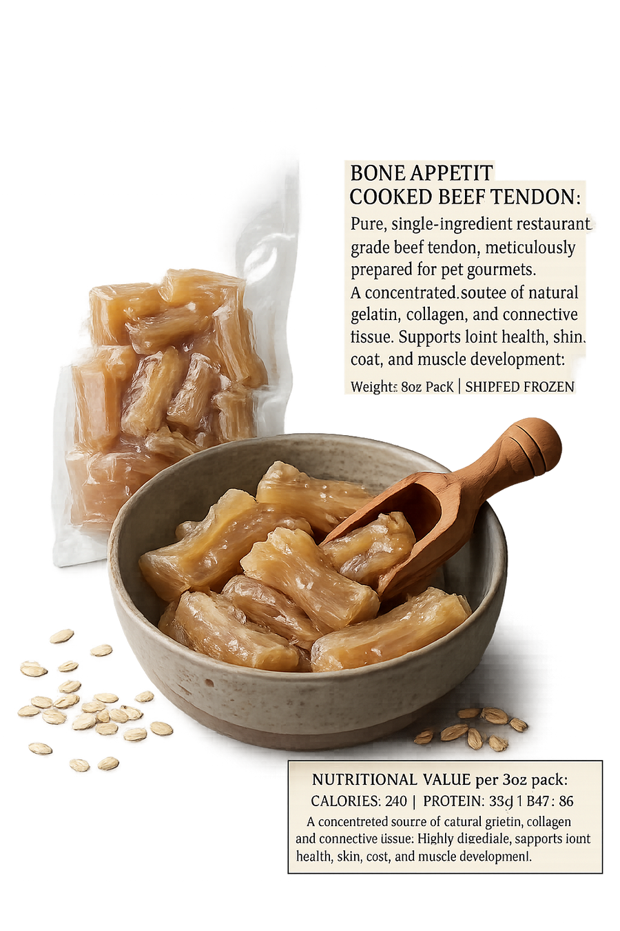 Bone Appétit Cooked Beef Tendon