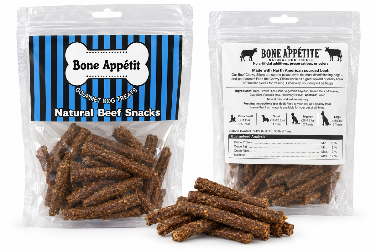 L NATURAL BEEF CHEWY STICKS