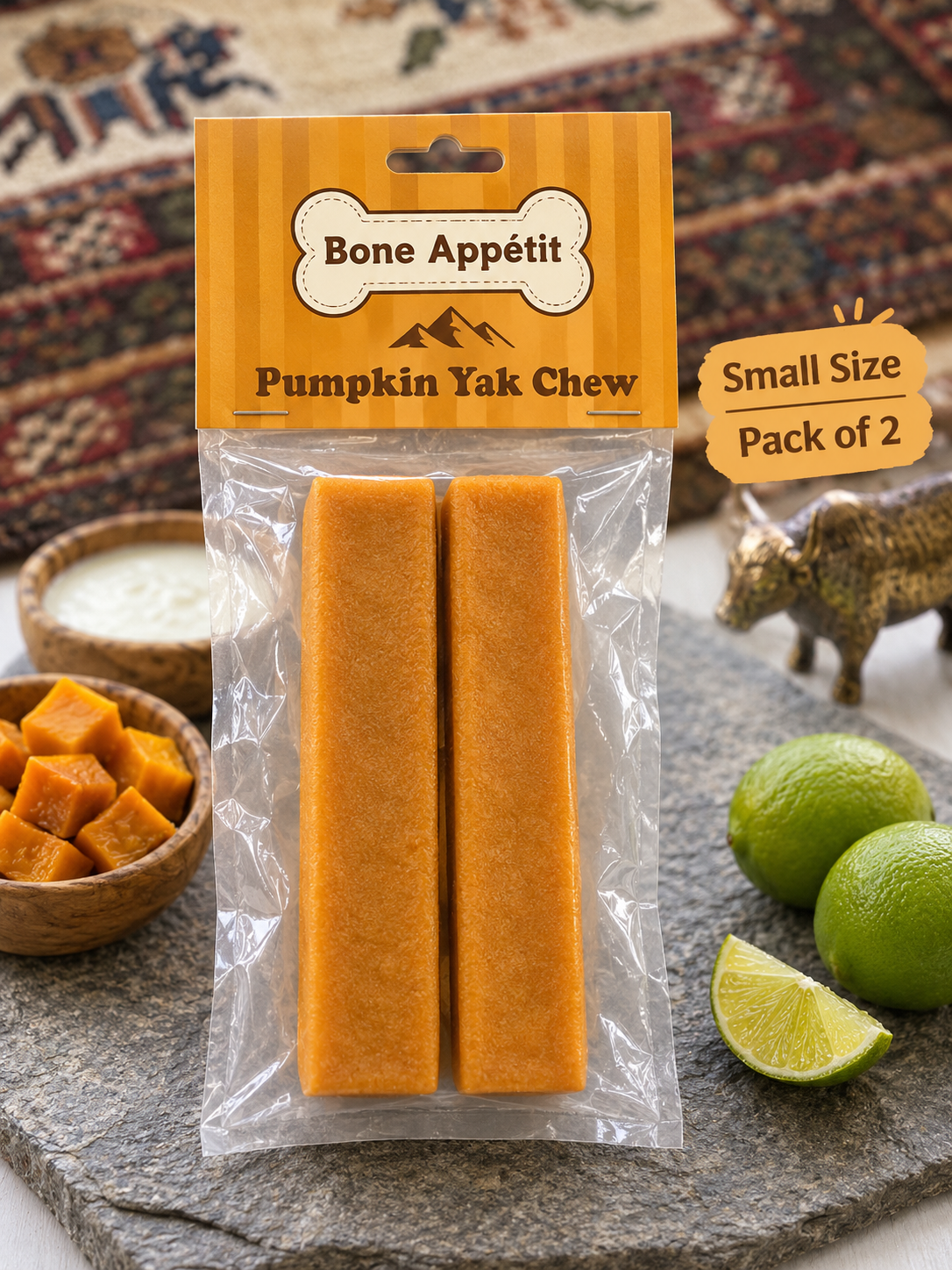 Nepalese Himalayan Yak Chew Small – Pumpkin